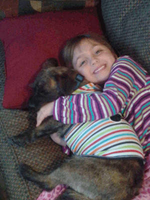 After being abandoned just after having a litter of puppies, Daisy has found a loving home with Mattie Rae and family. The two are an inseparable match! Not only has Daisy found a home to be loved and cared for, Mattie Rae has found a forever friend to love and care for her back!